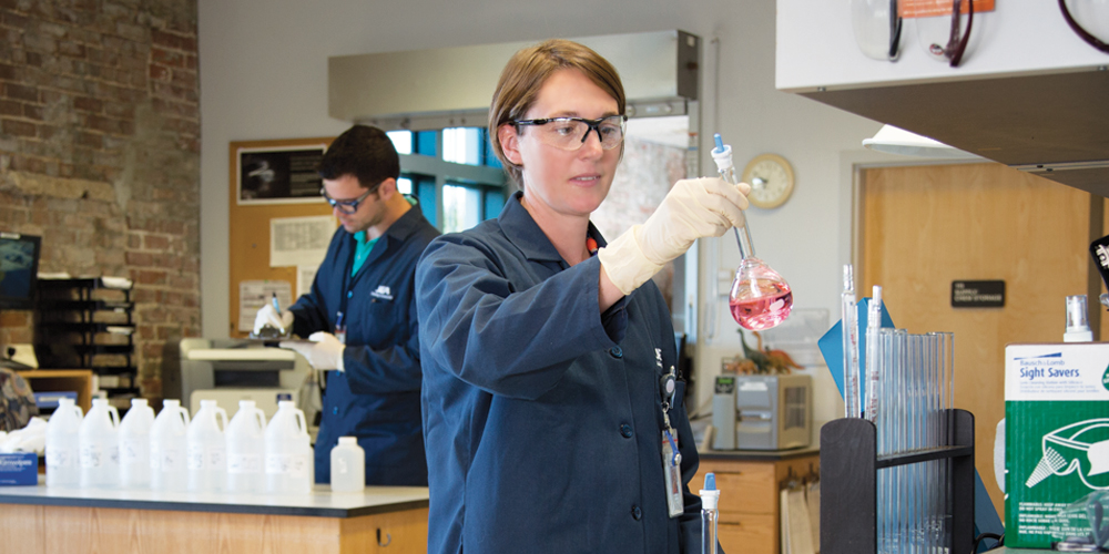 Woman in Water Lab