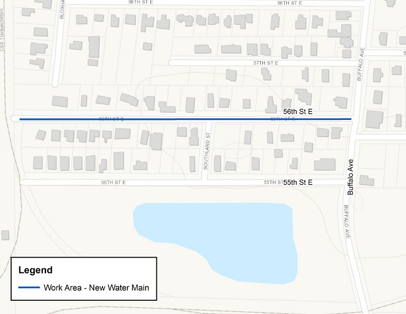 56th St Water Project Map