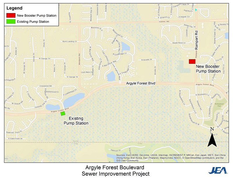 Argyle Forest and Rampart Project Map