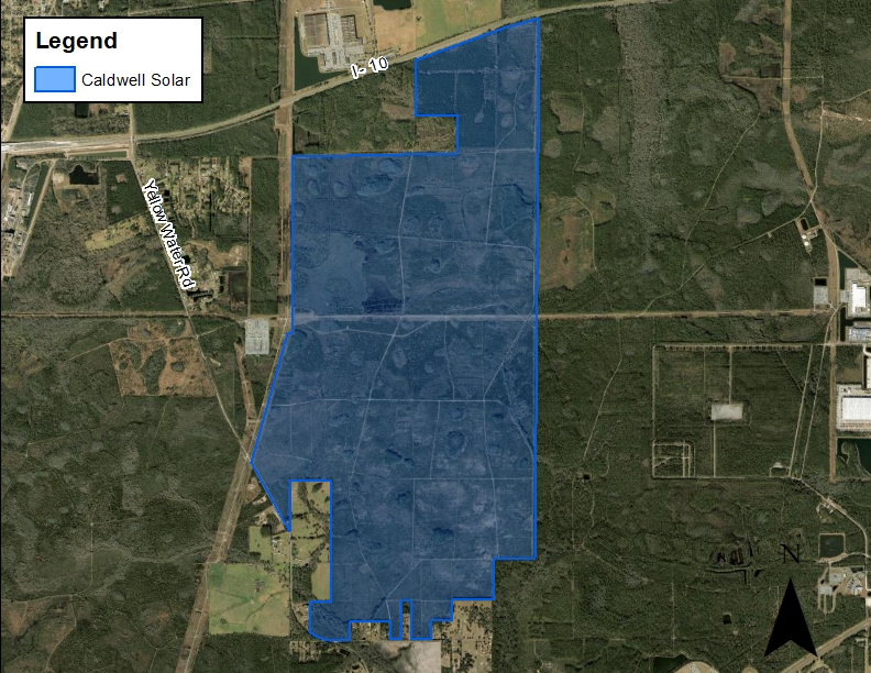 Caldwell Solar Energy Center Map