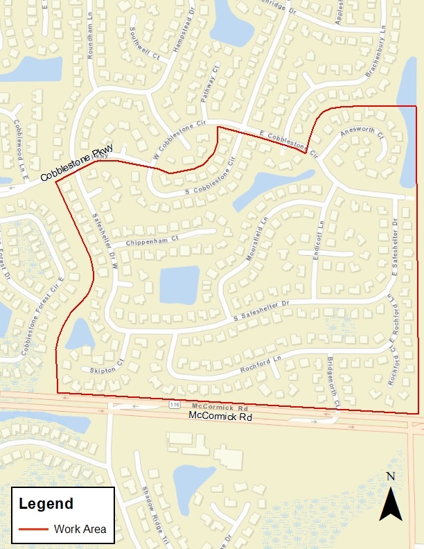 Cobblestone Phase 3 Electric Improvement Project Map