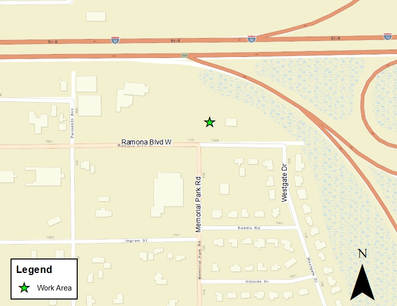 JEA Ramona Boulevard Facility Enhancement Project Map