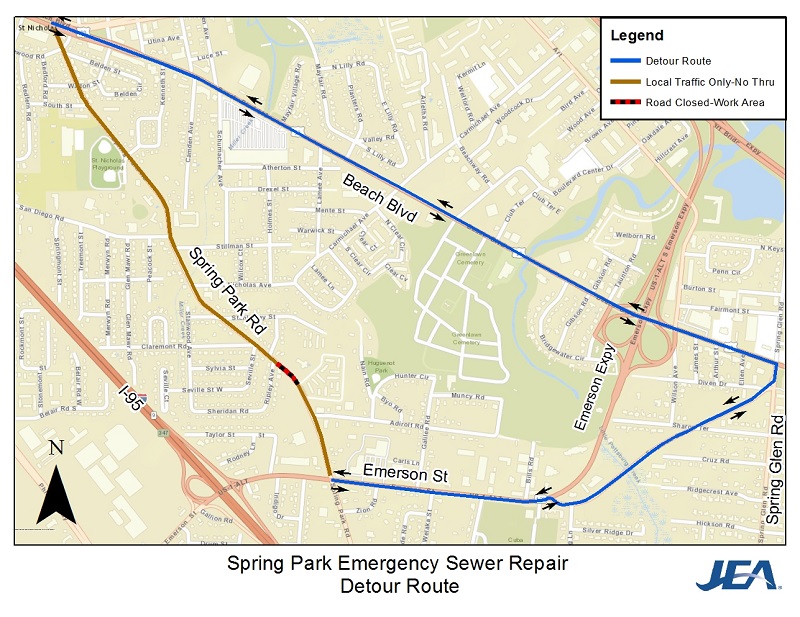 Spring Park Emergency MH Repair Detour
