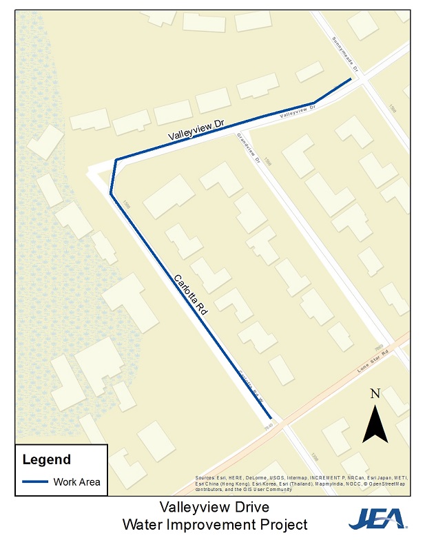 Valley View Water Main Improvement Project Map