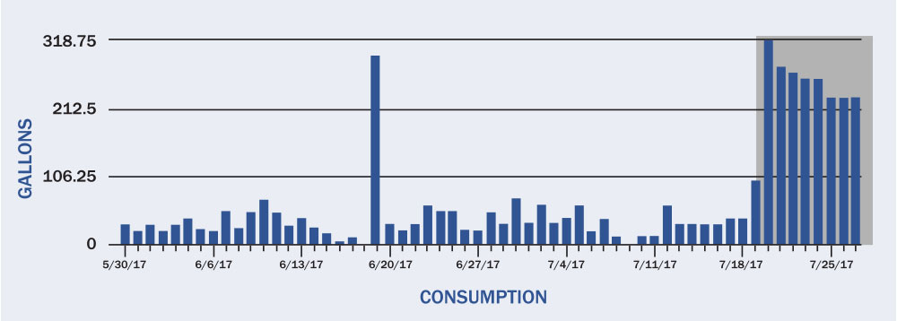 Water Consumption Bar Graph